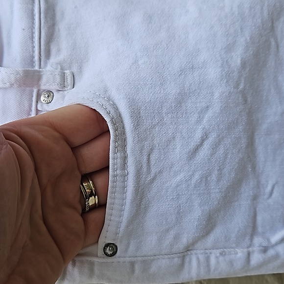 Free People distressed knee high waisted stretchy skinny jeans - Picture 6 of 9